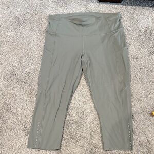 Gray / sage green High-Waisted Lululemon Leggings size 10